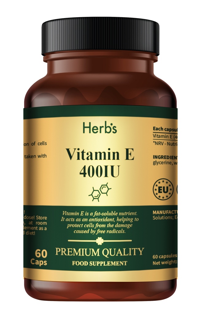 HERB'S -Vitamin E 400iu (Synthetic) softgel - 30 pills