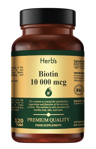 [52046] HERB'S -Biotin 10000mcg tablets - 120 pills