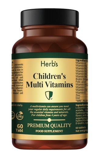[52070] HERB'S -Children’s Multivitamins + Minerals Berry Flavour Chewable tablets - 60 pills